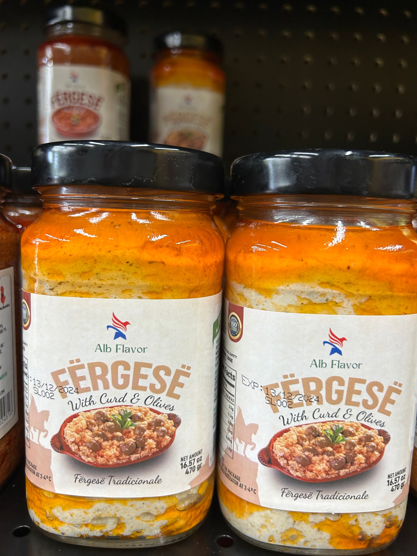 Fergese traditional (with curd and olives)