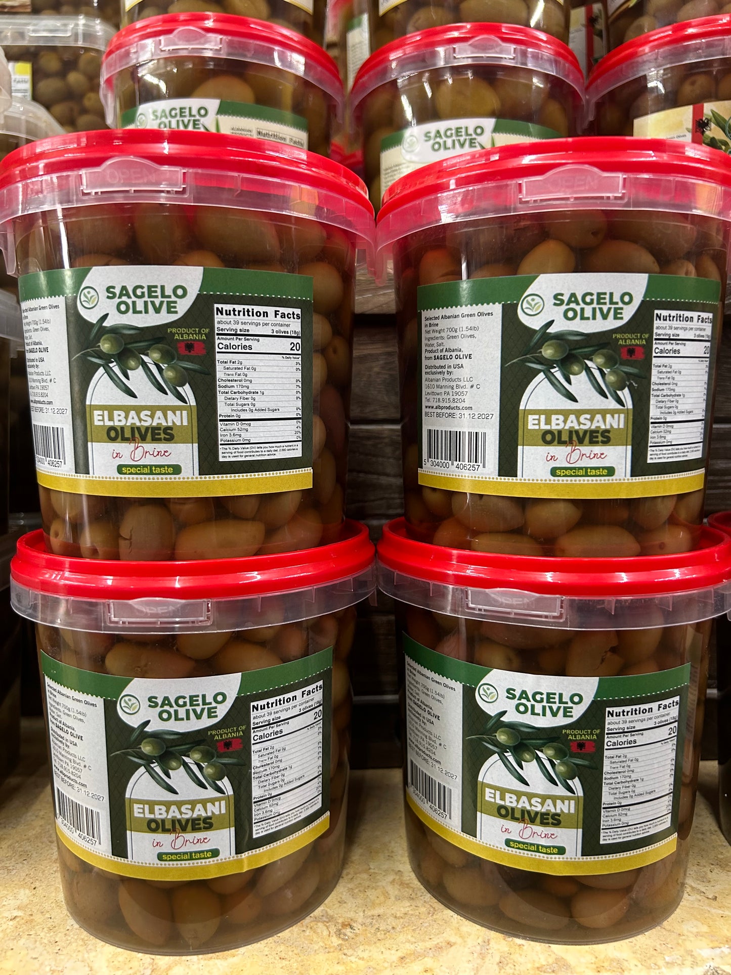 Elbasani Green Olives (Salego)
